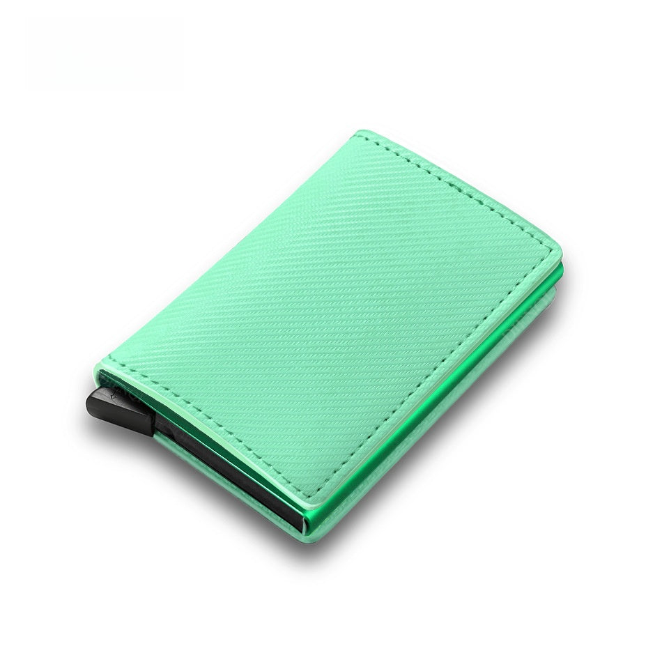 Automatic Pop-Up Card Holder Carbon Fiber Wallet