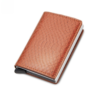 Automatic Pop-Up Card Holder Carbon Fiber Wallet