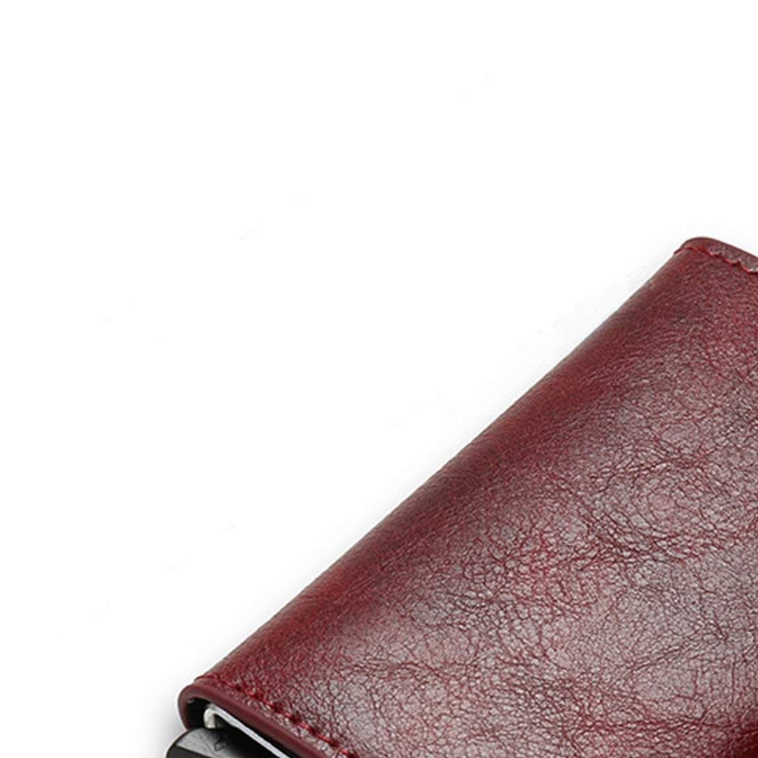 Automatic Pop-Up Card Holder Carbon Fiber Wallet
