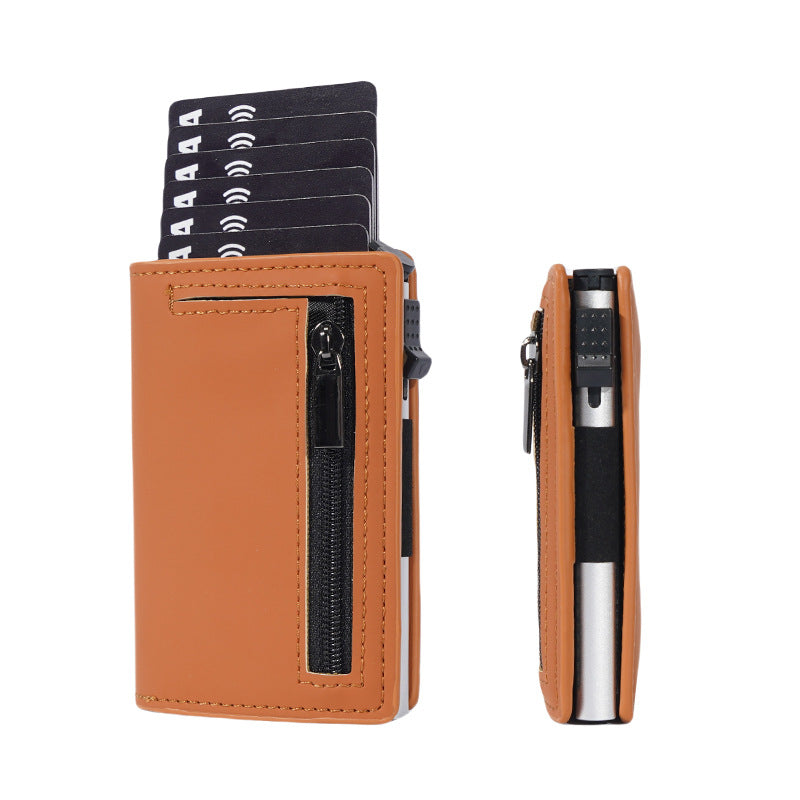 Ultra-thin RFID Protection Automatic Pop-up Wallet