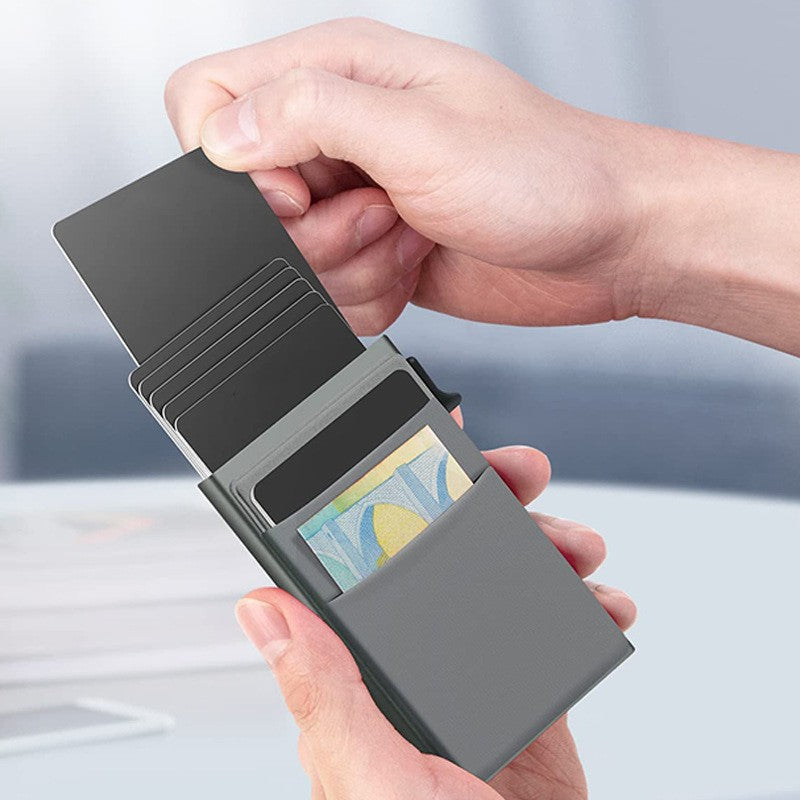 Automatic Pop-up Card Aluminum Alloy Men's Wallet