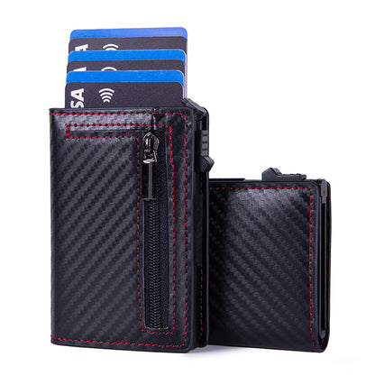 Ultra-thin RFID Protection Automatic Pop-up Wallet