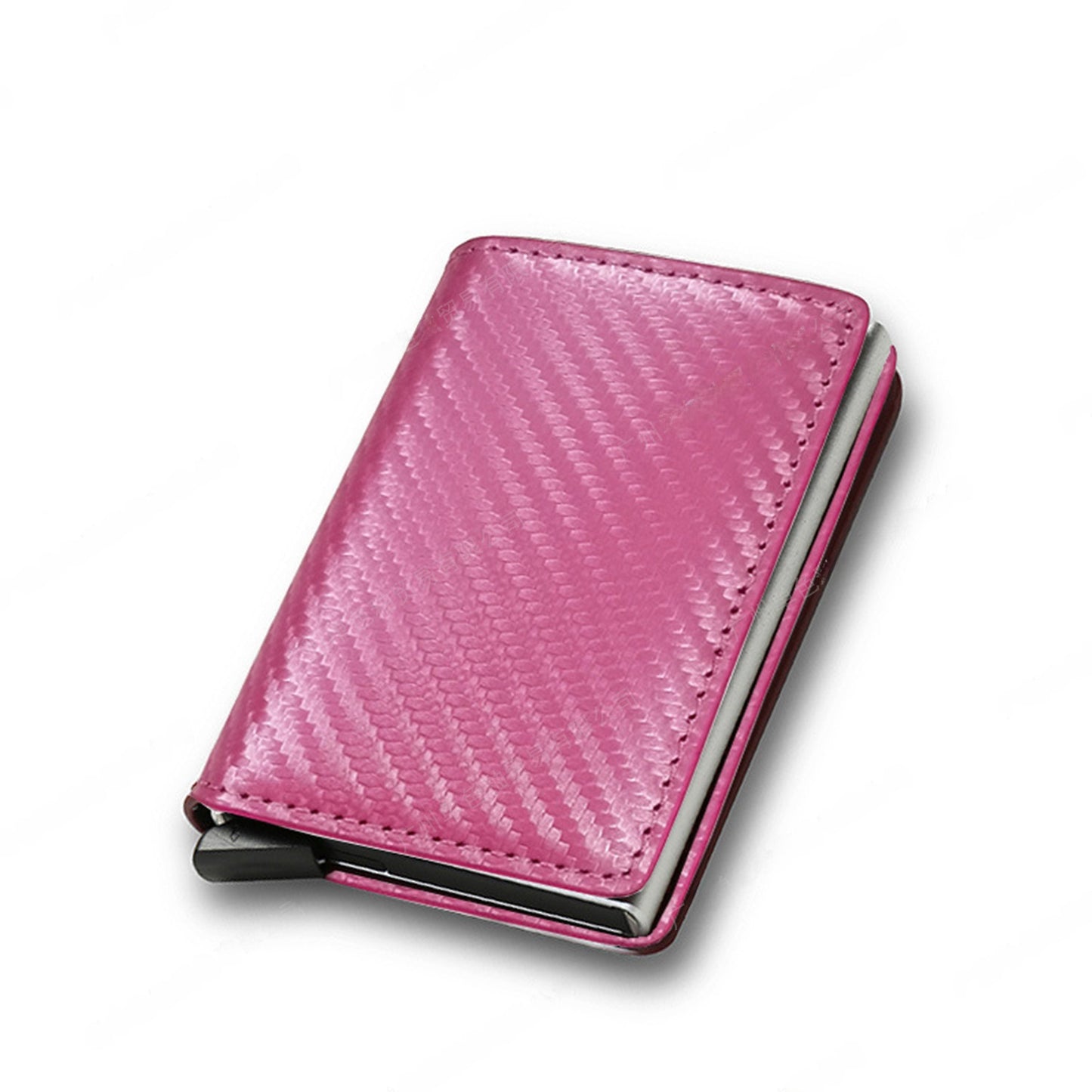 Automatic Pop-Up Card Holder Carbon Fiber Wallet