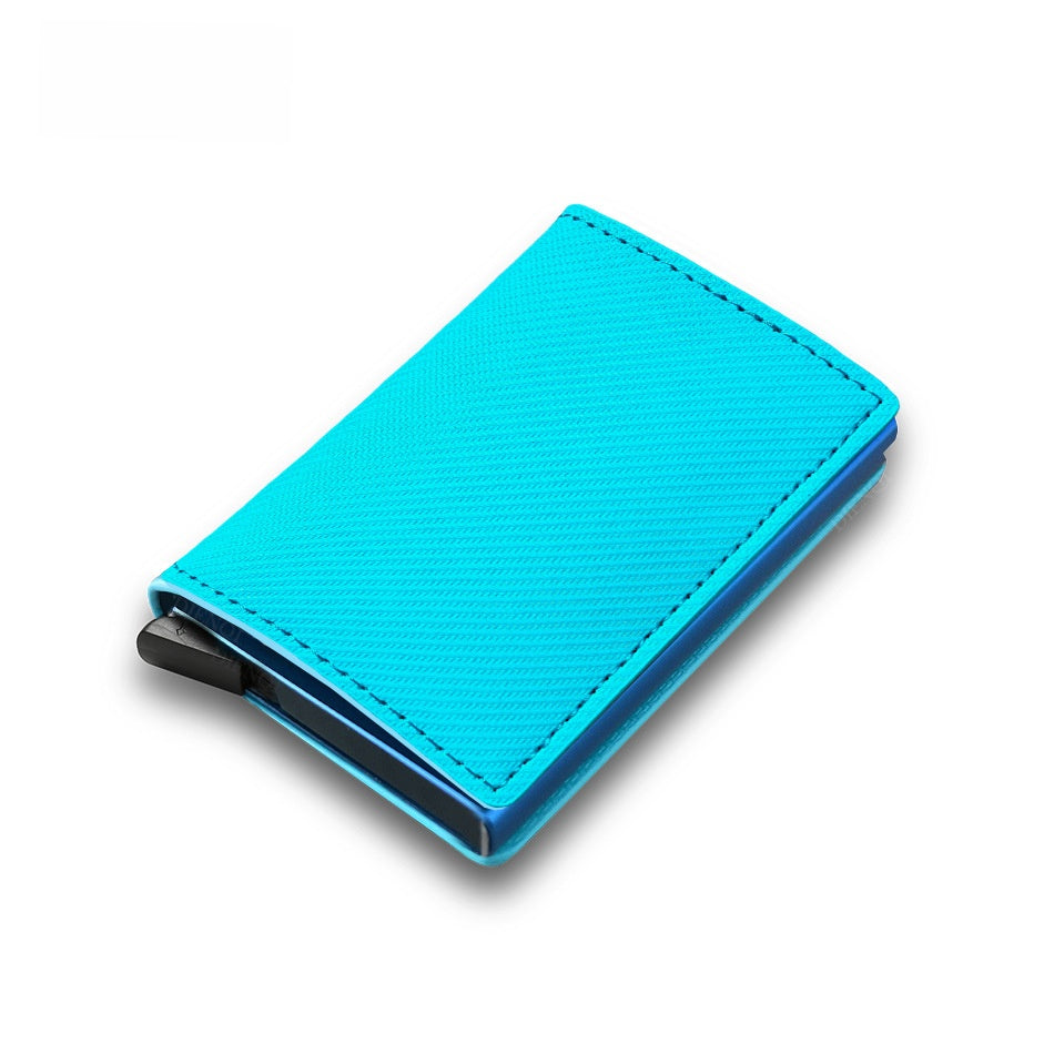 Automatic Pop-Up Card Holder Carbon Fiber Wallet