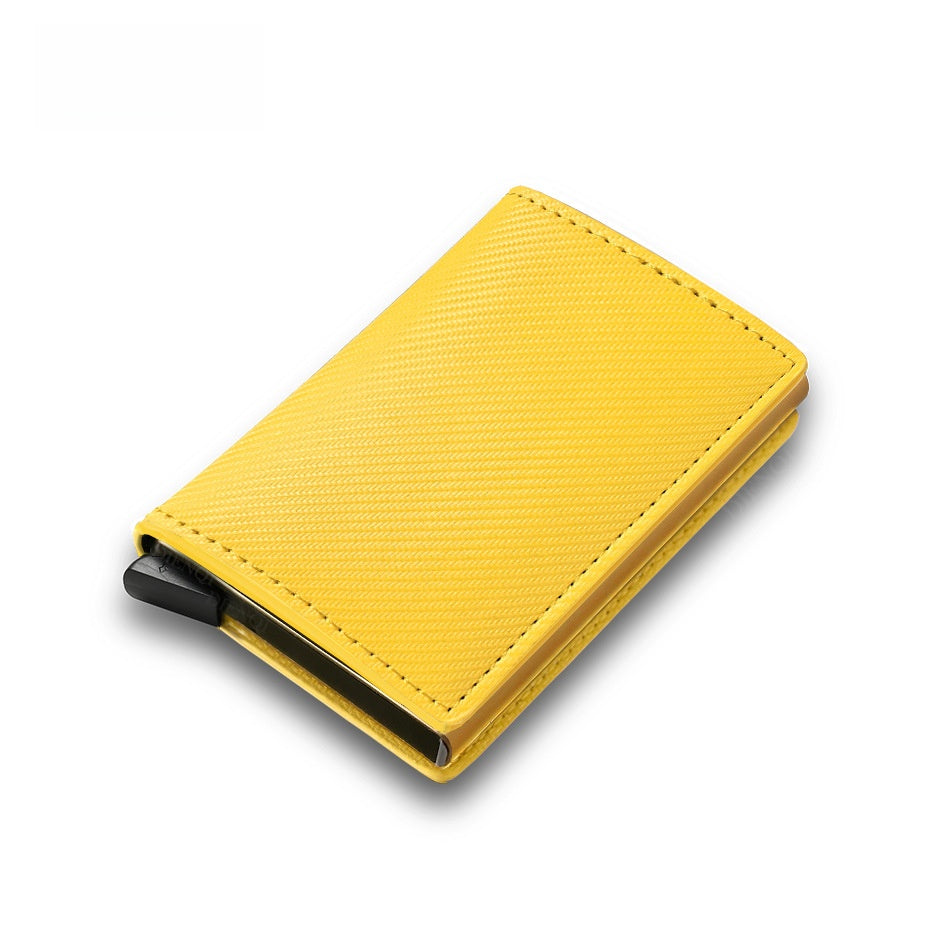 Automatic Pop-Up Card Holder Carbon Fiber Wallet