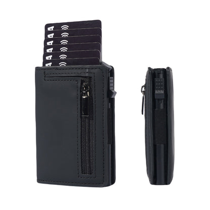 Ultra-thin RFID Protection Automatic Pop-up Wallet