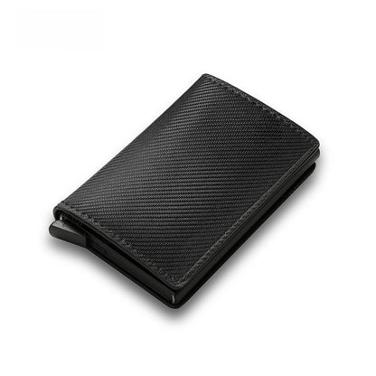 Automatic Pop-Up Card Holder Carbon Fiber Wallet