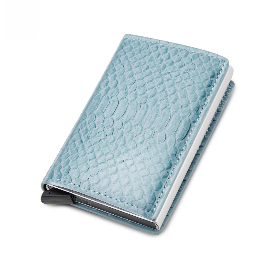 Automatic Pop-Up Card Holder Carbon Fiber Wallet