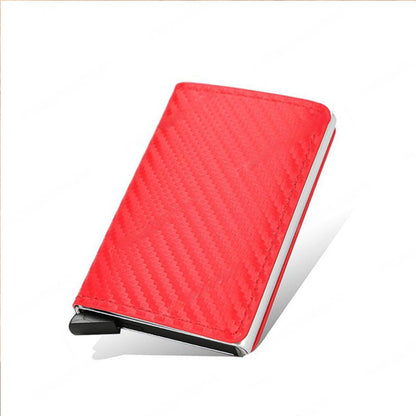 Automatic Pop-Up Card Holder Carbon Fiber Wallet