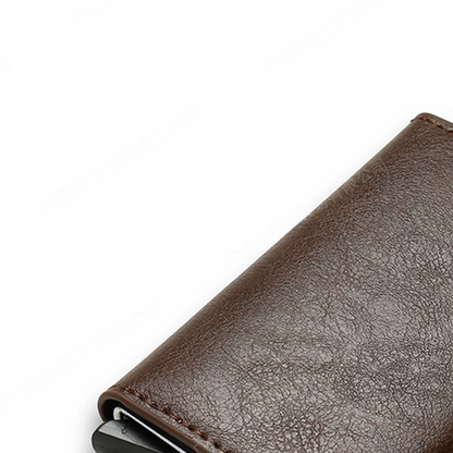 Automatic Pop-Up Card Holder Carbon Fiber Wallet